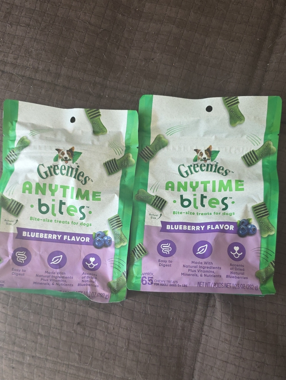 Greenies Anytime Bites Blueberry Flavor Soft & Chewy Dog Treats, 10.3-oz bag 2pc
